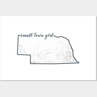 Small town girl from Nebraska - Nebraska is my happy place - Nebraska state sticker - midwest girl Posters and Art